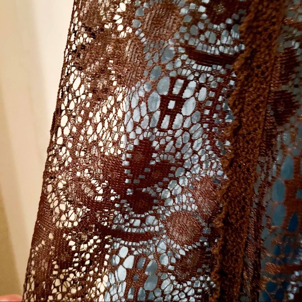 Rabbit Rabbit Rabbit Vintage Midi Satin & Lace Floral Boho Dress NWOT - Picture 14 of 16